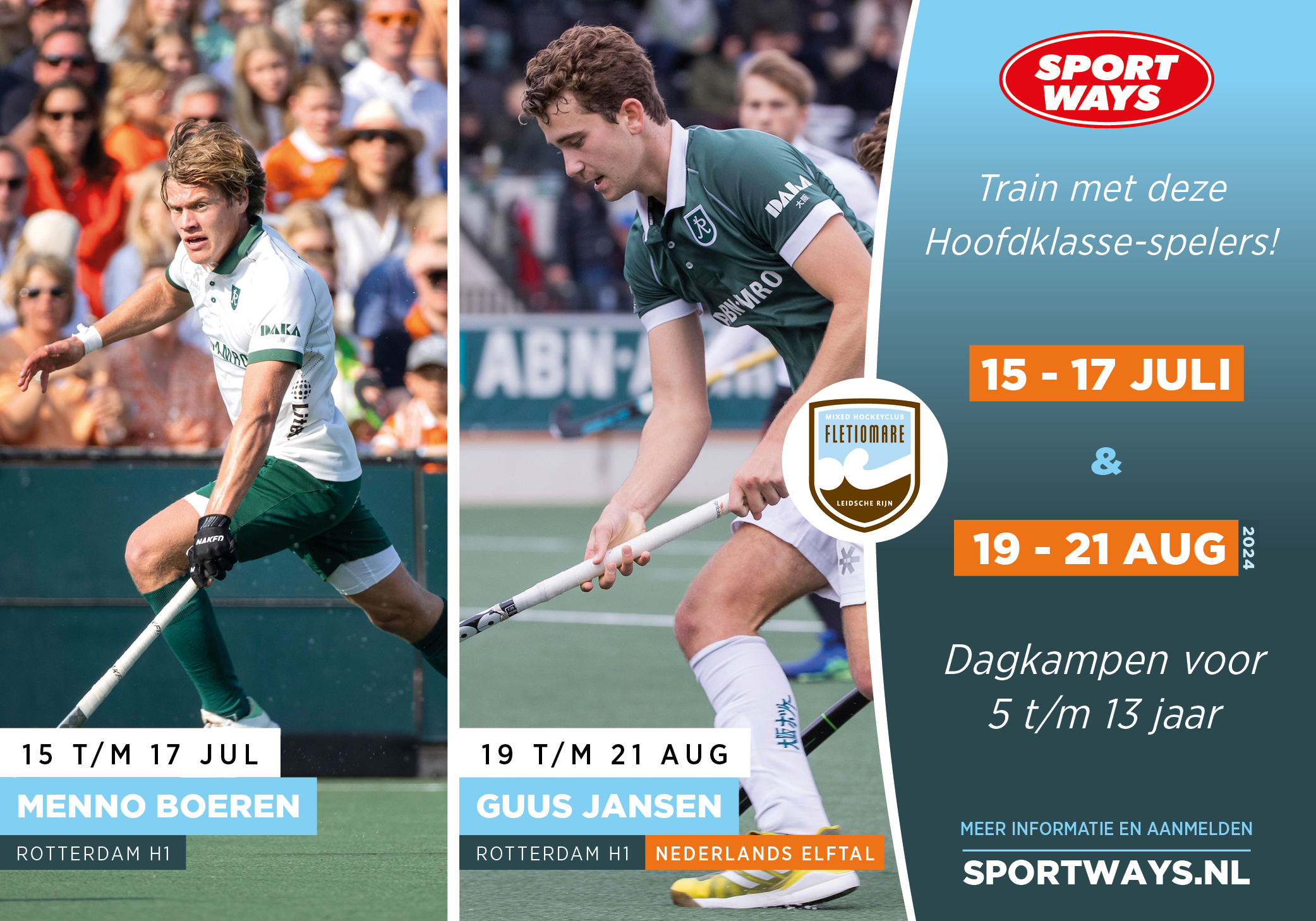 Boost jouw hockeyskills met Menno Boeren en Guus Jansen!